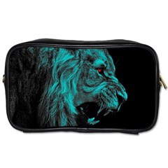 Angry Male Lion Predator Carnivore Toiletries Bag (two Sides) by Sudhe