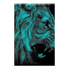 Angry Male Lion Predator Carnivore Shower Curtain 48  x 72  (Small) 