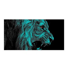 Angry Male Lion Predator Carnivore Satin Wrap