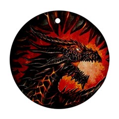 Dragon Round Ornament (two Sides)