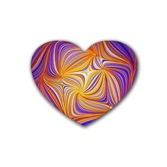 Electric Field Art Lii Heart Coaster (4 Pack)  by okhismakingart
