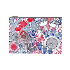 Floral Jungle  Cosmetic Bag (Large)