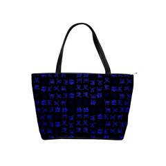 Neon Oriental Characters Print Pattern Classic Shoulder Handbag by dflcprintsclothing