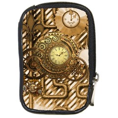 Wonderful Steampunk Design, Awesome Clockwork Compact Camera Leather Case by FantasyWorld7