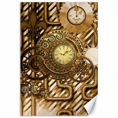 Wonderful Steampunk Design, Awesome Clockwork Canvas 12  X 18  by FantasyWorld7
