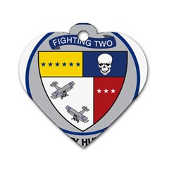 United States Navy Strike Fighter Squadron 2 Insignia Dog Tag Heart (one Side) by abbeyz71