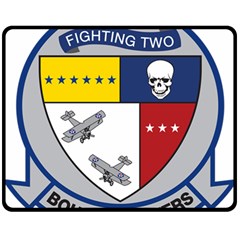 United States Navy Strike Fighter Squadron 2 Insignia Double Sided Fleece Blanket (medium)  by abbeyz71