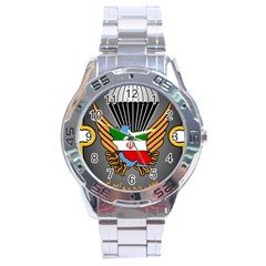 Insignia Of Iranian Army 55th Airborne Brigade Stainless Steel Analogue Watch by abbeyz71