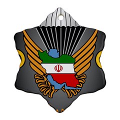 Insignia Of Iranian Army 55th Airborne Brigade Snowflake Ornament (two Sides) by abbeyz71