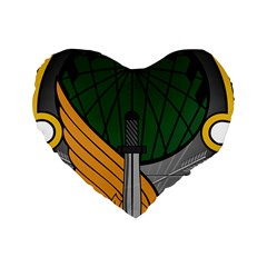 Iranian Army 65th Airborne Special Forces Brigade Insignia Standard 16  Premium Heart Shape Cushions by abbeyz71