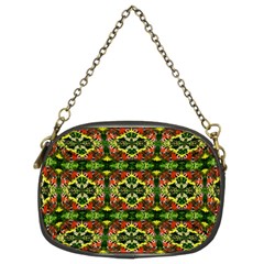 Pattern Red Green Yellow Black Chain Purse (two Sides)
