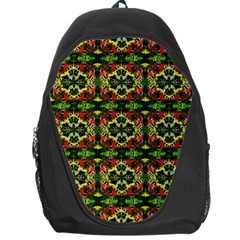 Pattern Red Green Yellow Black Backpack Bag by Pakrebo