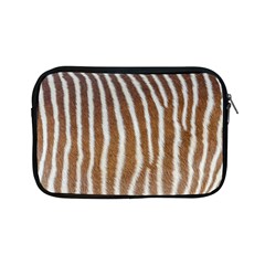 Skin Zebra Striped White Brown Apple Ipad Mini Zipper Cases by Pakrebo