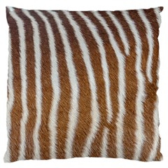 Skin Zebra Striped White Brown Standard Flano Cushion Case (one Side) by Pakrebo