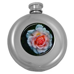 Favorite Rose  Round Hip Flask (5 Oz) by okhismakingart