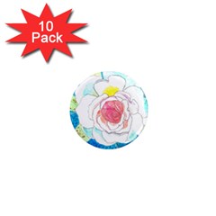 Favorite Rose Watercolor   1  Mini Magnet (10 Pack)  by okhismakingart