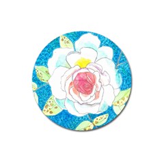 Favorite Rose Watercolor   Magnet 3  (round) by okhismakingart