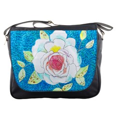 Favorite Rose Watercolor   Messenger Bag by okhismakingart