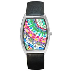 Plant Abstract Barrel Style Metal Watch by okhismakingart