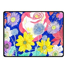 London Flora  Fleece Blanket (small) by okhismakingart