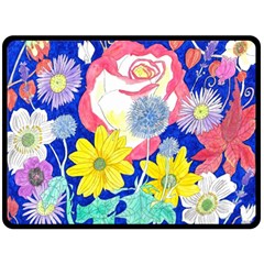 London Flora  Double Sided Fleece Blanket (large)  by okhismakingart