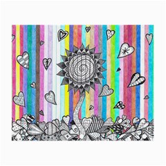 Striped Flower Small Glasses Cloth by okhismakingart