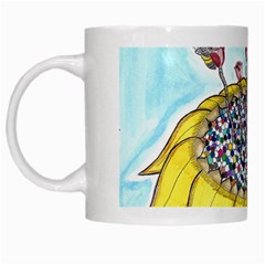 Bees At Work In Blue  White Mugs by okhismakingart