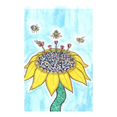 Bees At Work In Blue  Shower Curtain 48  X 72  (small)  by okhismakingart