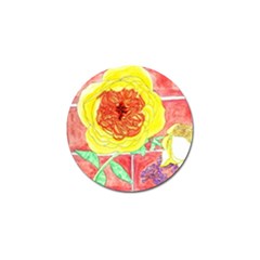 Reid Hall Rose Watercolor Golf Ball Marker (4 Pack) by okhismakingart