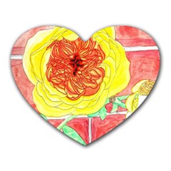 Reid Hall Rose Watercolor Heart Mousepads by okhismakingart