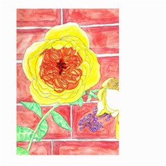 Reid Hall Rose Watercolor Large Garden Flag (two Sides) by okhismakingart