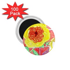 Reid Hall Rose Watercolor 1 75  Magnets (100 Pack)  by okhismakingart