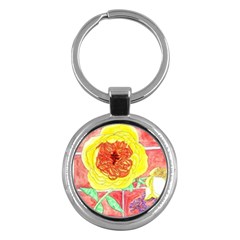 Reid Hall Rose Watercolor Key Chains (round)  by okhismakingart