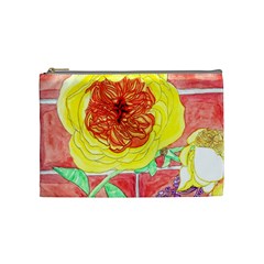 Reid Hall Rose Watercolor Cosmetic Bag (medium) by okhismakingart