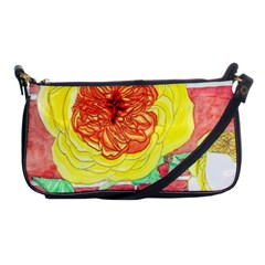 Reid Hall Rose Watercolor Shoulder Clutch Bag by okhismakingart