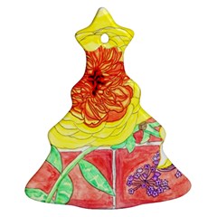 Reid Hall Rose Watercolor Christmas Tree Ornament (two Sides) by okhismakingart