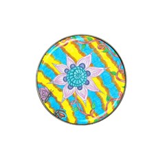 Tie-dye Flower And Butterflies Hat Clip Ball Marker by okhismakingart