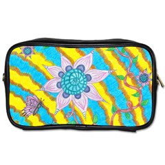 Tie-dye Flower And Butterflies Toiletries Bag (two Sides) by okhismakingart