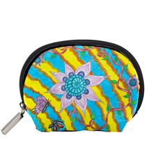 Tie-dye Flower And Butterflies Accessory Pouch (small) by okhismakingart