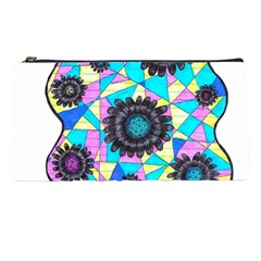 Neon Geometric Flowers  Pencil Cases by okhismakingart