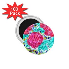 Roses And Movie Theater Carpet 1 75  Magnets (100 Pack)  by okhismakingart