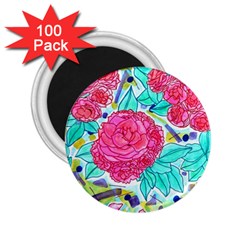 Roses And Movie Theater Carpet 2 25  Magnets (100 Pack)  by okhismakingart