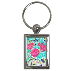 Roses And Movie Theater Carpet Key Chains (rectangle)  by okhismakingart