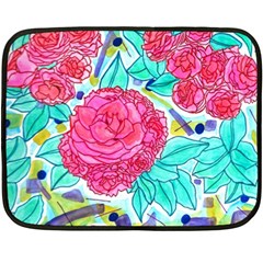 Roses And Movie Theater Carpet Fleece Blanket (mini) by okhismakingart