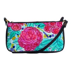 Roses And Movie Theater Carpet Shoulder Clutch Bag by okhismakingart