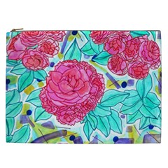 Roses And Movie Theater Carpet Cosmetic Bag (xxl) by okhismakingart