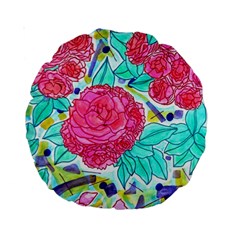 Roses And Movie Theater Carpet Standard 15  Premium Round Cushions by okhismakingart