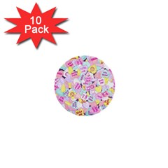 Candy Hearts (sweet Hearts-inspired) 1  Mini Buttons (10 Pack)  by okhismakingart