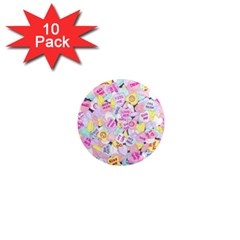 Candy Hearts (sweet Hearts-inspired) 1  Mini Magnet (10 Pack)  by okhismakingart