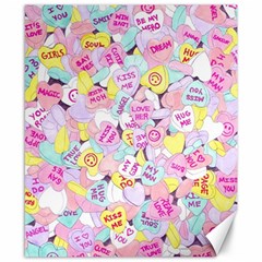 Candy Hearts (sweet Hearts-inspired) Canvas 8  X 10  by okhismakingart